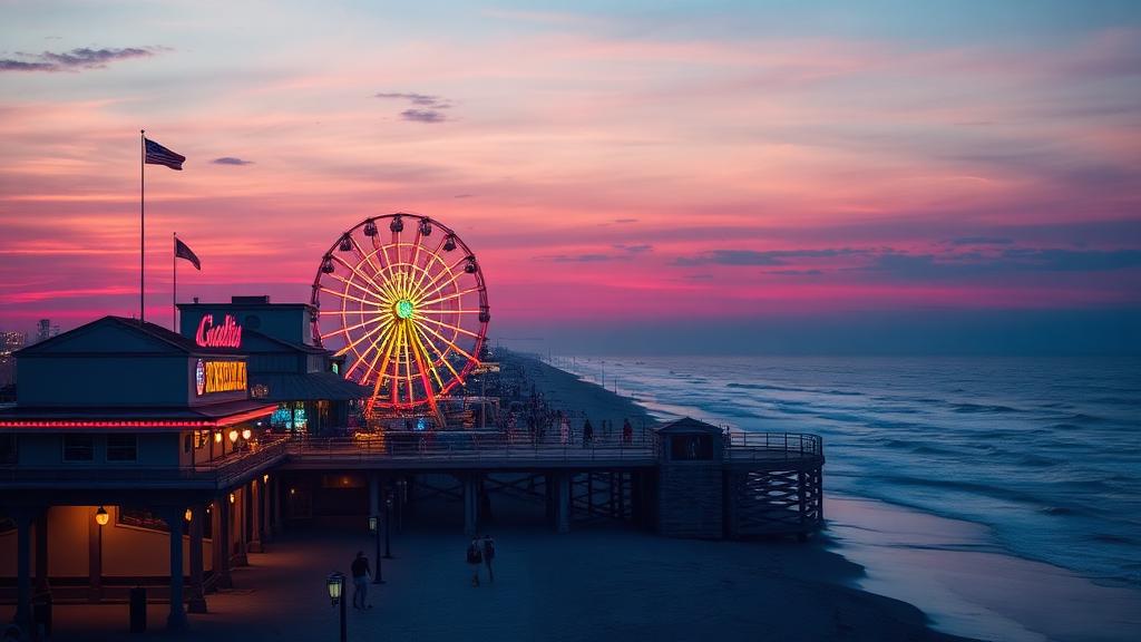 Jersey Shore New Jersey boardwalk at sunset — appliance repair service in New Jersey