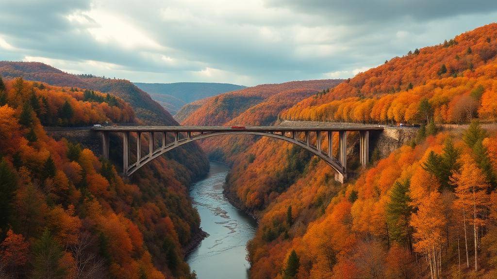 New River Gorge Bridge West Virginia autumn — appliance repair service in West Virginia